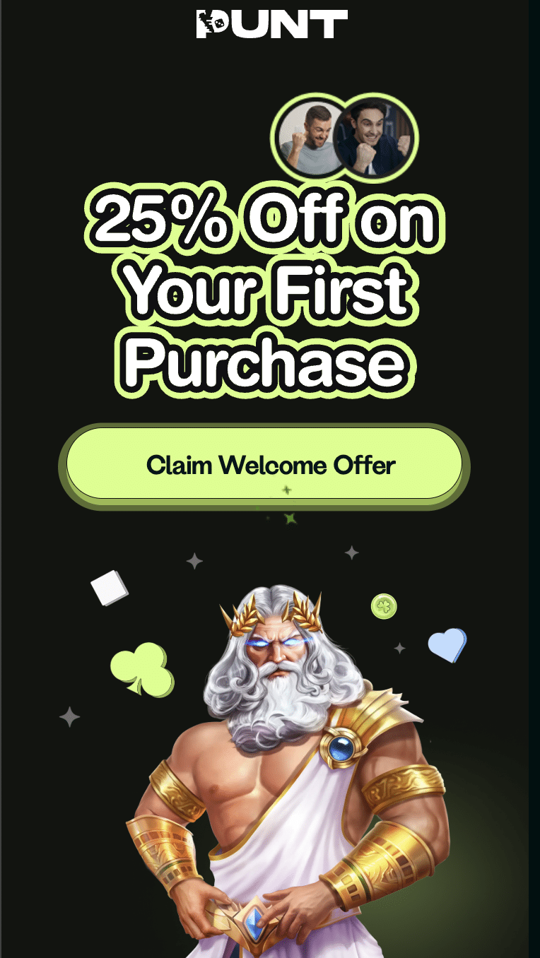 Punt casino welcome offer